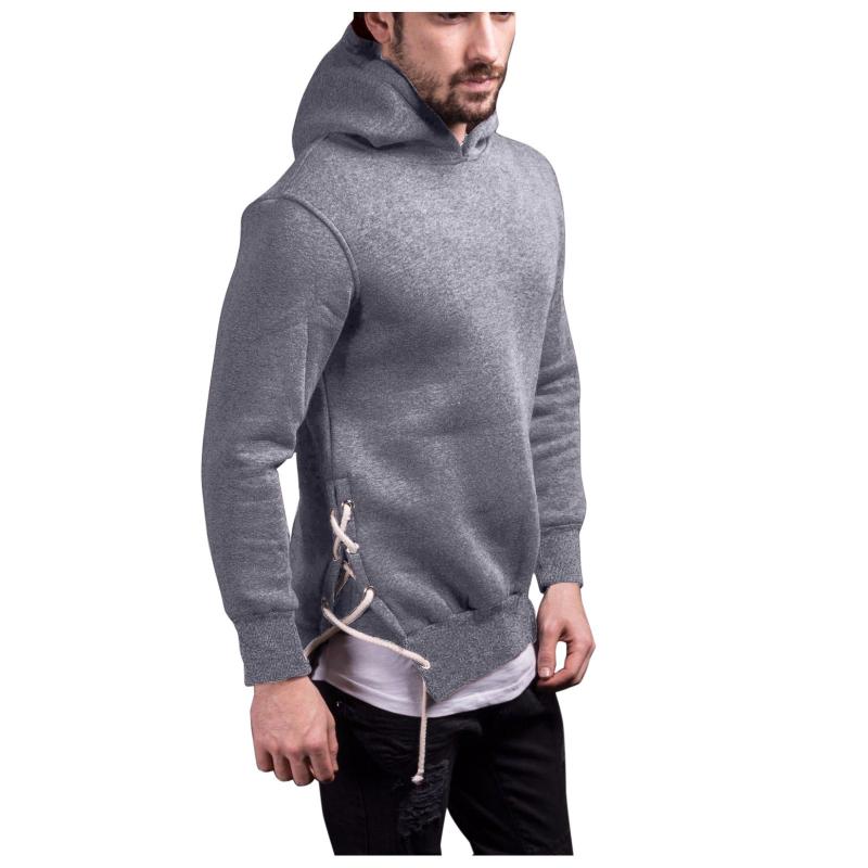 

Men's Hoodies & Sweatshirts Sweatshirt Long Sleeve Autumn Winter Casual Top Male Solid Color Drawstring Tracksuits #t3g, Black