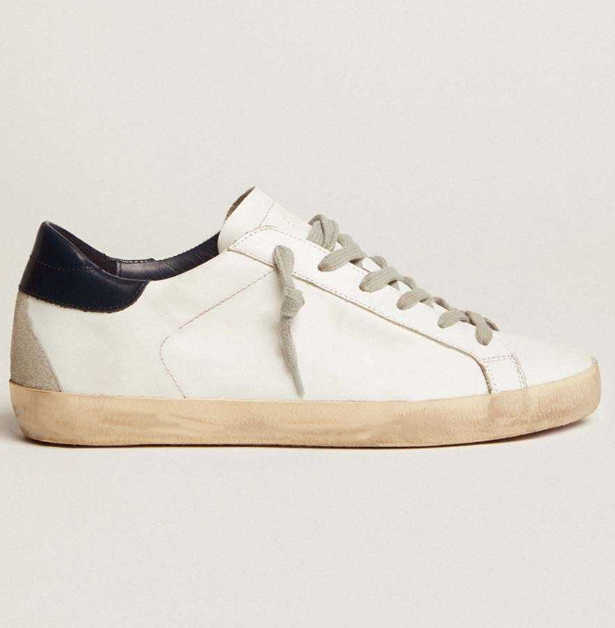 

With Box Casual Shoes White Leather Designer Sneakers Superstar Doold Dirty Sports Shoe Golden Fashion Men Womens Ball Star Flat Shoes Quality Luxury US4-11 NO433