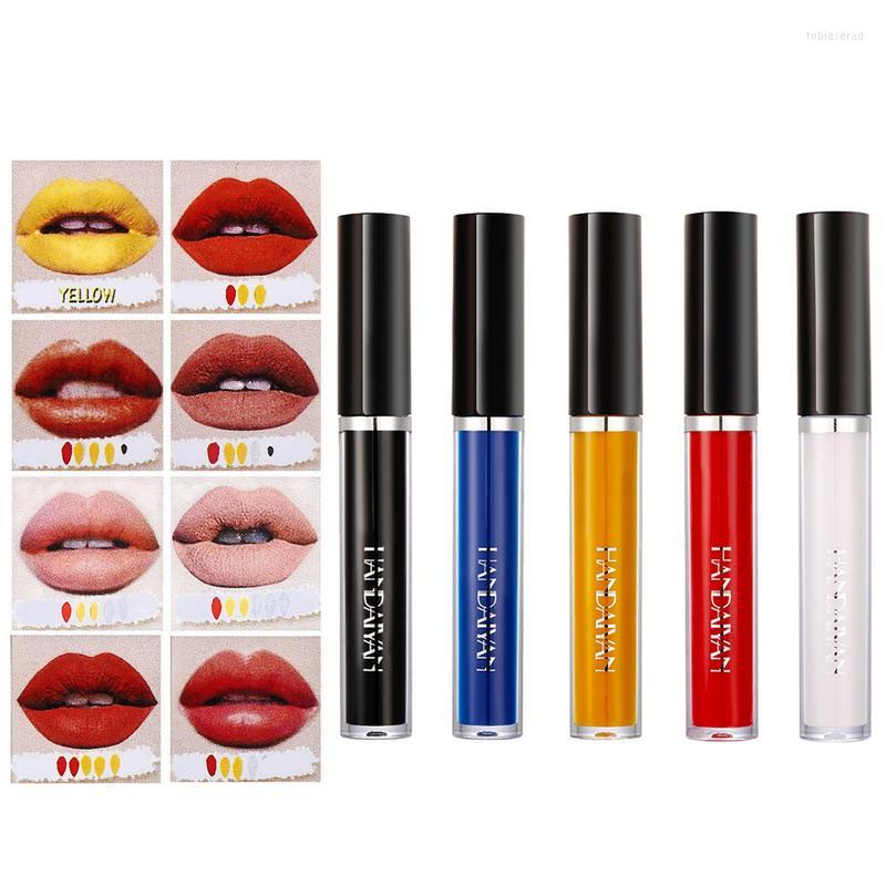 

Lip Gloss 5 In 1 Matte Lipstick Kit Combo Strip Velvet Set Air Soft Mist Glaze Waterproof Longlastin Charismas Gift, Picture shown