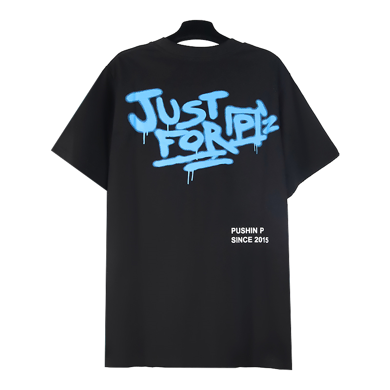 

Fashion Designer Mens T Shirt Painted Letter Print Round Neck Short Sleeve Summer Loose T-Shirt Top, Black