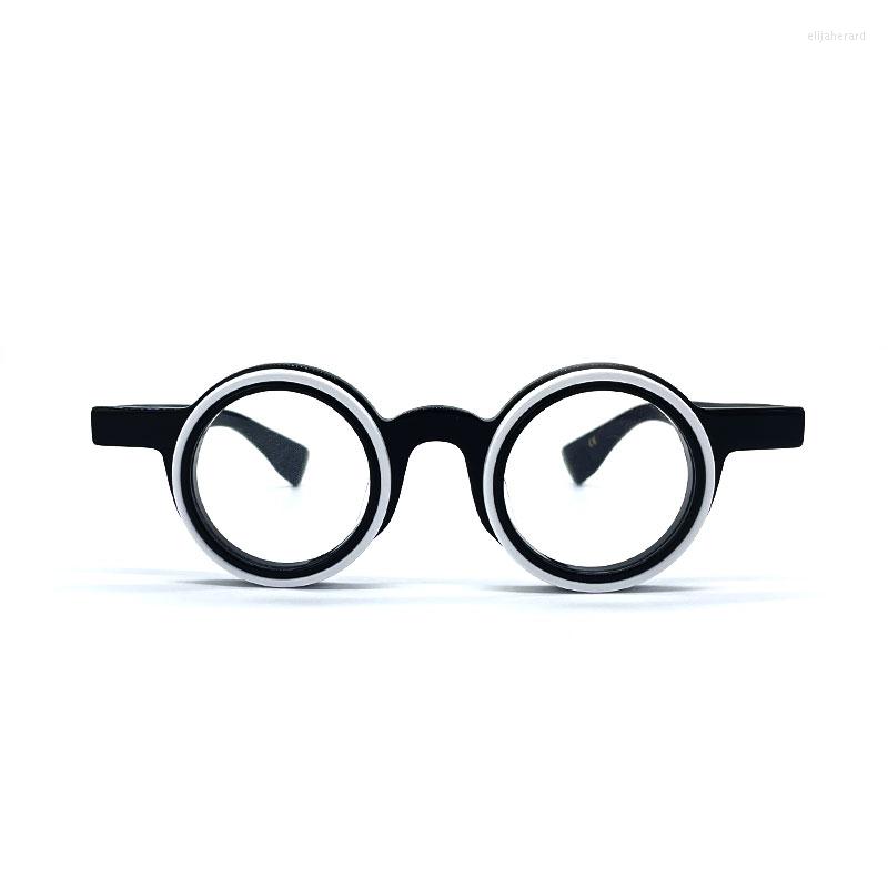 

Sunglasses Brand Design Vintage Round Acetate Optical Frame Unisex Glasses