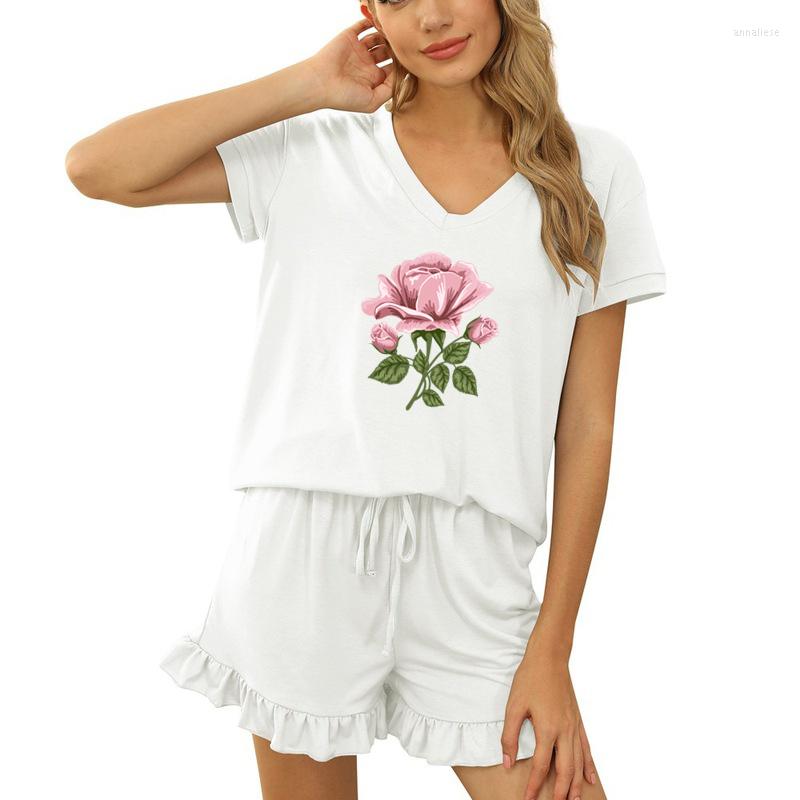 

Women's Tracksuits Angry Goldfish Womens Two Peices Set Leisure Outfits Print T Shirts And Ruffle Short Pants Solid Tracksuit., Vltz-07-0795-17