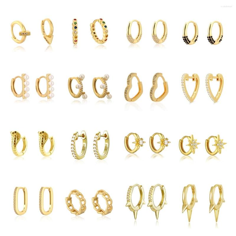 

Hoop Earrings Fashion French Punk Hip-Hop Geometric Small For Women Huggie Earring Party Jewelry Piercing Pendientes Accessories