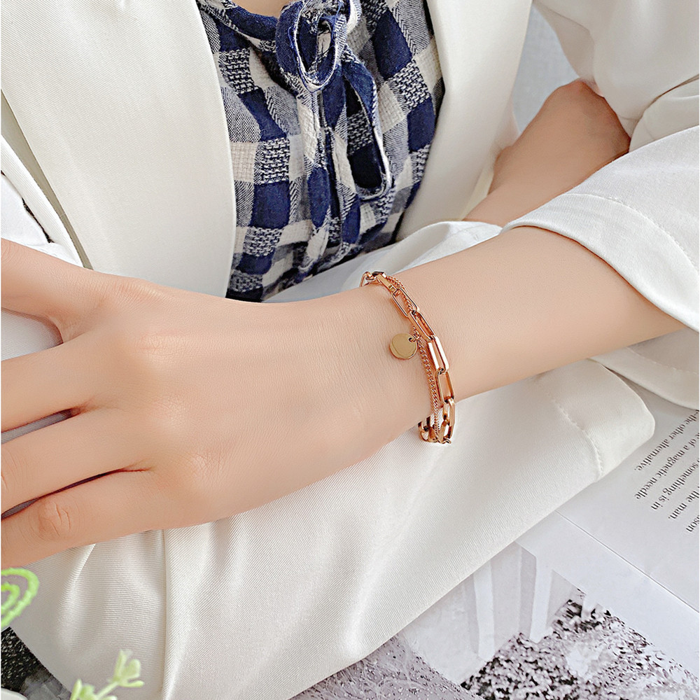 

Women's Bracelet Chain Designer Bangles Love Jewelry Double layer Wafer bracelets Jewelry