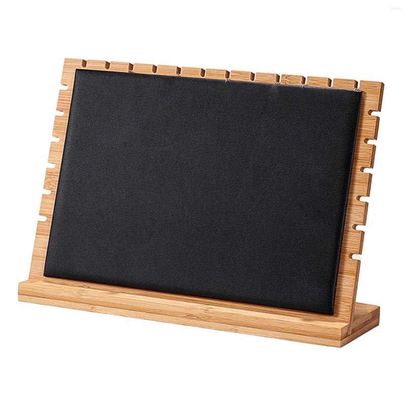 

Jewelry Pouches Bamboo Wood Multiple Necklace Display Stand Disassemble Tabletop Boards Storage Holder Showcase For Pendants Necklaces