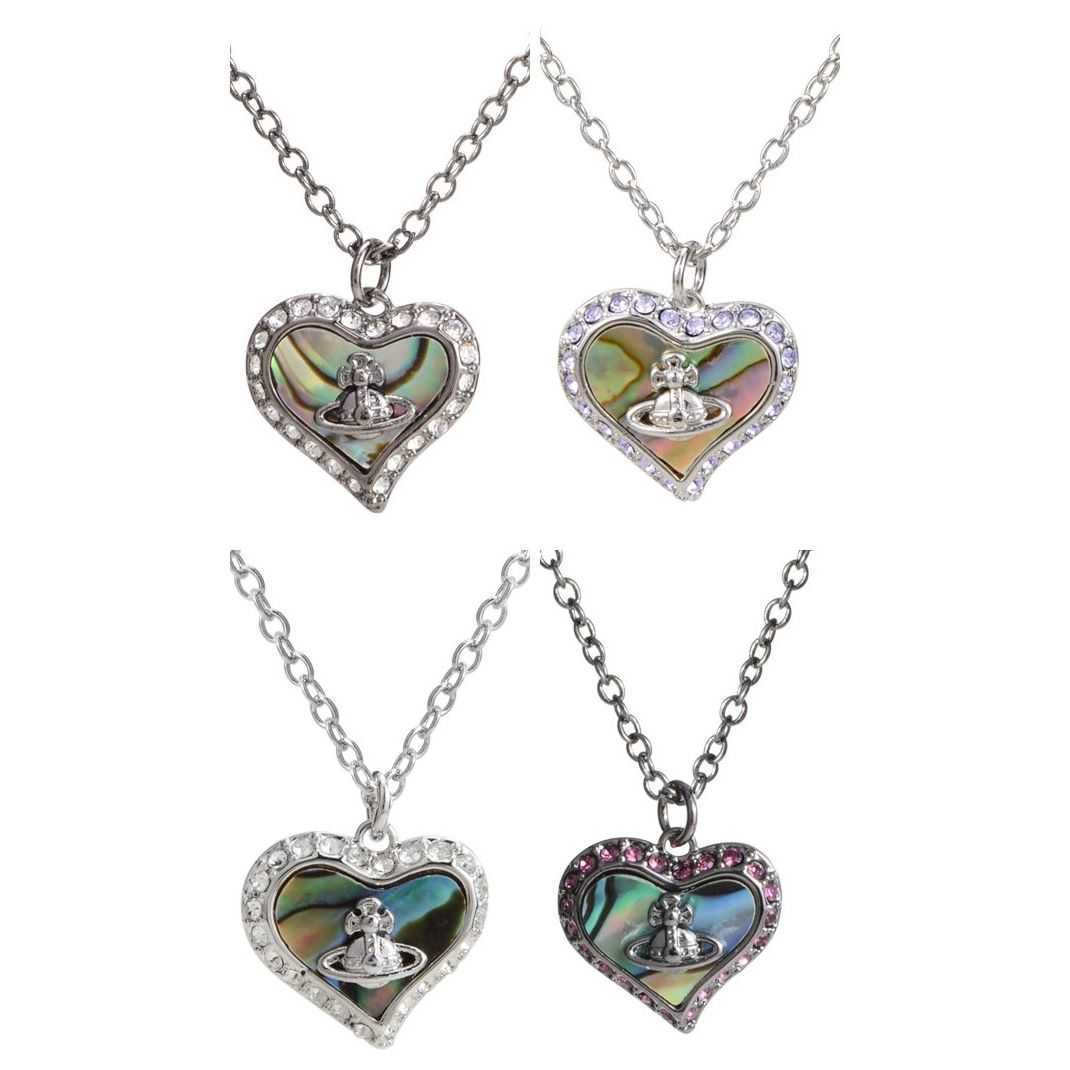 

Designer viviai necklace Western Empress Shell White Light Purple Love Necklace