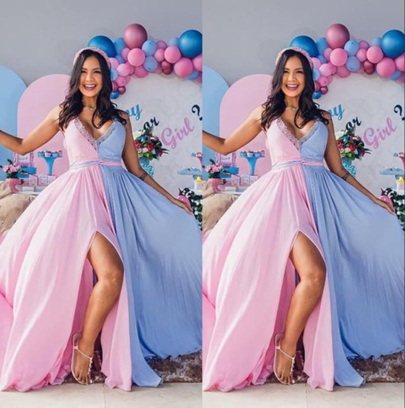 

Casual Dresses Sping Pregnant Women Clothing Japanese Cotton Stitching Mesh Lady Trailing Sleeveless One-piece Dress Pography DressCasual, Same as picture