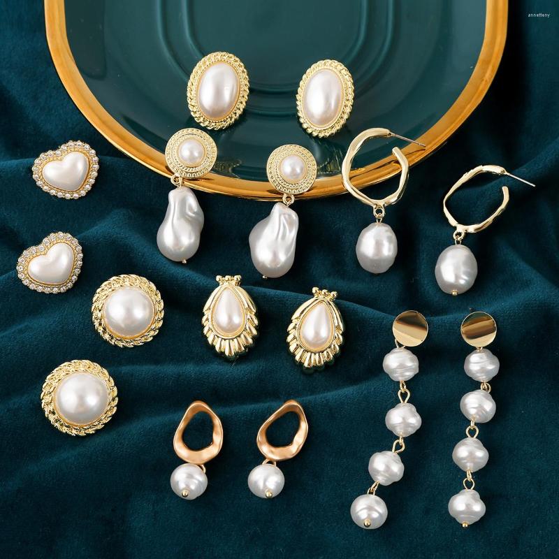 

Hoop Earrings MODOMA Vintage Imitation Natural Pearl For Women 2022 Elegant Simple Temperament Wedding Jewelry