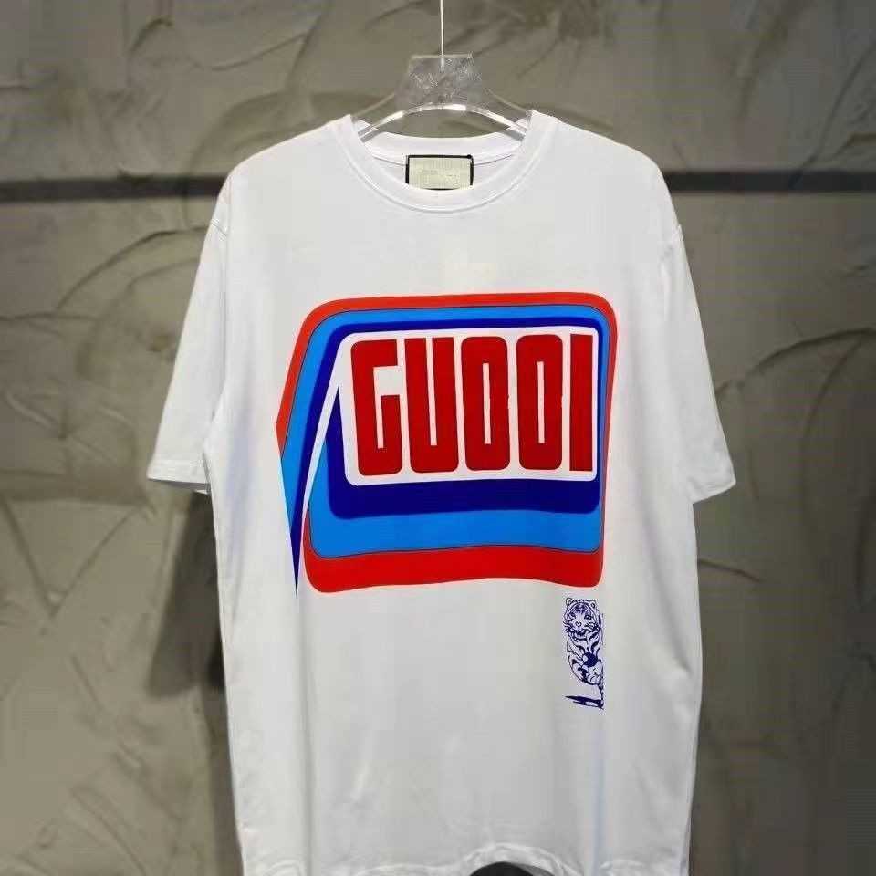 

Men' T-Shirts Spring and summer new cool color matching small tiger cotton round neck T-shirt for men and women with short sleeves loose for students T221208, White