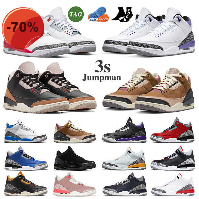 

High shoes 3 3s basketball shoes women men Cardinal Fire Red Dark Iris Desert Elephant Racer Blue UNC Pine Green Cool Grey Black Cat Court Purple mens, 26