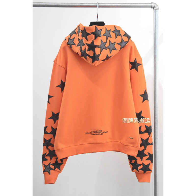 

Plus size hooded sweater mens sweatshirt am designer hoodie stars 3d embroidery hoody men Hip Hop pullover jacket women oversize hoodies, Orange