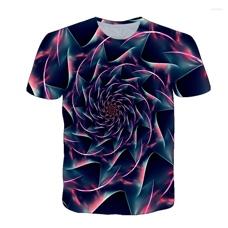 

Men's T Shirts Streetwear Round Neck Wild 3D Print Shirt Mens Printing Magic Pattern Men Summer Short Sleeves, T22455