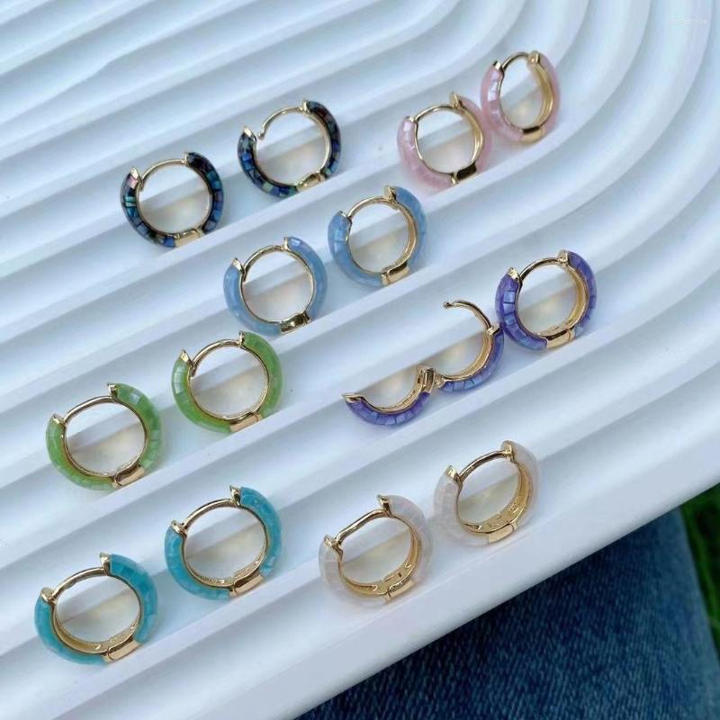 

Hoop Earrings 3 Pairs Fine Gems Shell For Women Huggie Fashion Party Jewelry Gifts
