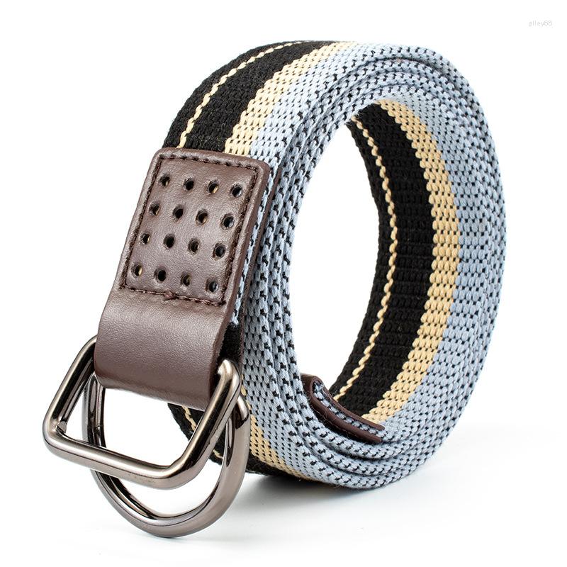 

Belts Simple Casual And Versatile Outdoor Tactical Sports Polyester Cotton Canvas Woven Women's Men's Belt, Black