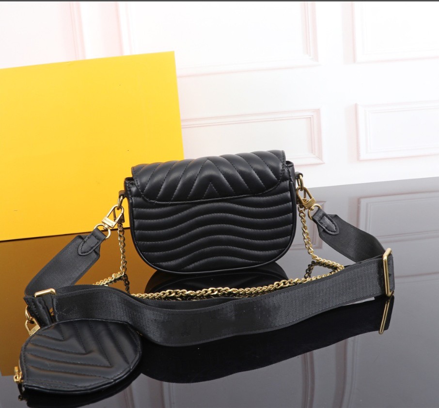 

2 pieces of high-quality women's leather handbag Designer's composite bag Clutch one shoulder back wallet, Pink