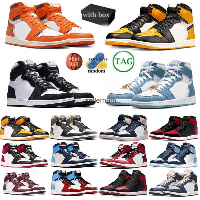 

with 1 1s Basketball Shoes starfish High OG Men Women Bred patent taxi UNC panda Reverse Mocha Dark Hyper Royal Mens Trainers, #4