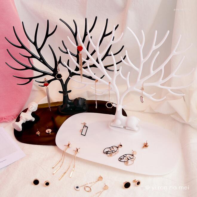 

Jewelry Pouches Antlers Stand Display Holder Show Rack Necklace Organizer 3 Color Earring
