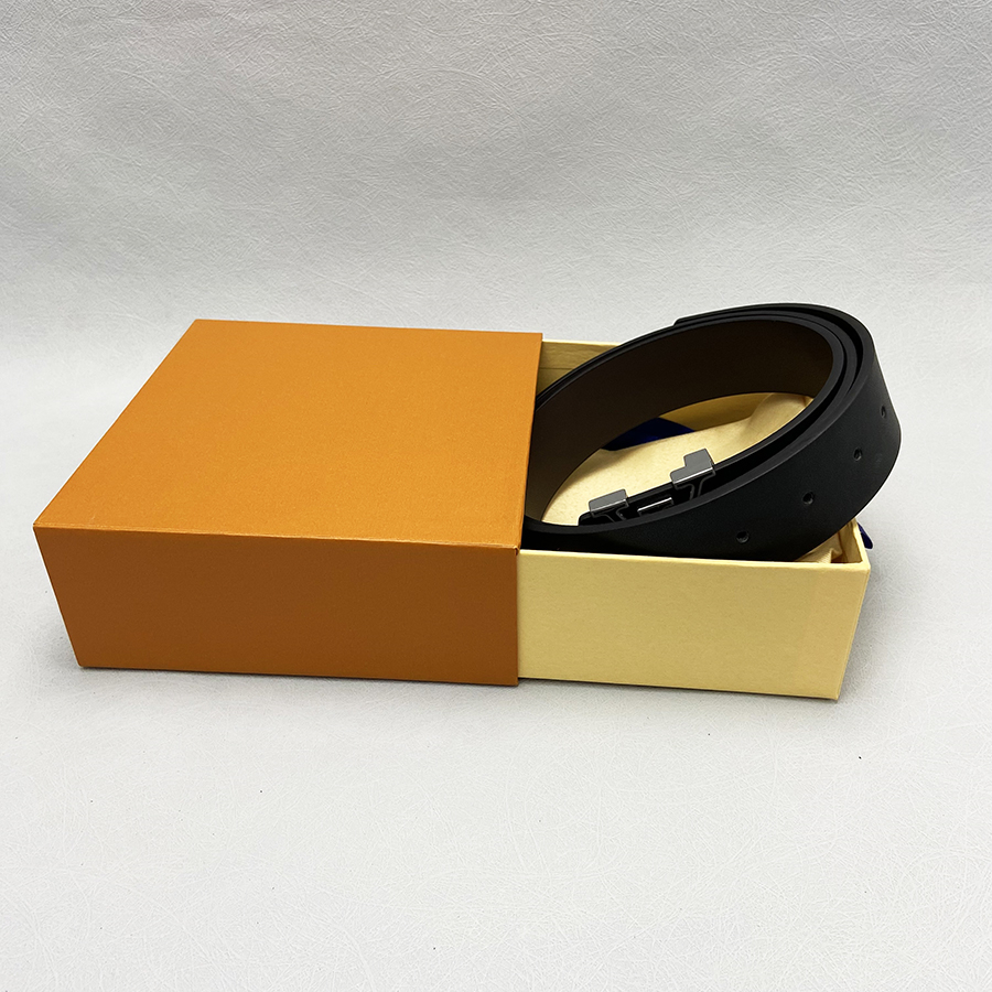 2023 design Mens Belt Fashion Men Leather Black Business Belts Women Gold Buckle Womens Classic Casual Ceinture Come with Gift Box and Handbag