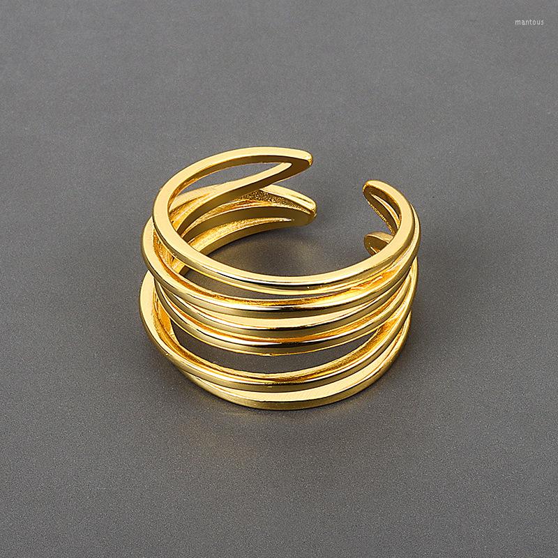 

Wedding Rings Jianery Ins Style Vintage Layer Lines For Women Men Lover Finger Ring Minimalist Jewelry Boho Wholesale