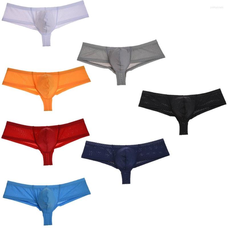 

Underpants Arrival Pure Color Breathable Mini Sexy Boxers Men's Underwear Fashion Design Male BoxerShorts Men Pouch Style, Black