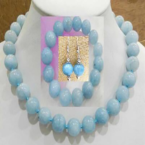 

Charming Jewelry 10MM GEMS BEADS NECKLACE bracelet earrings set