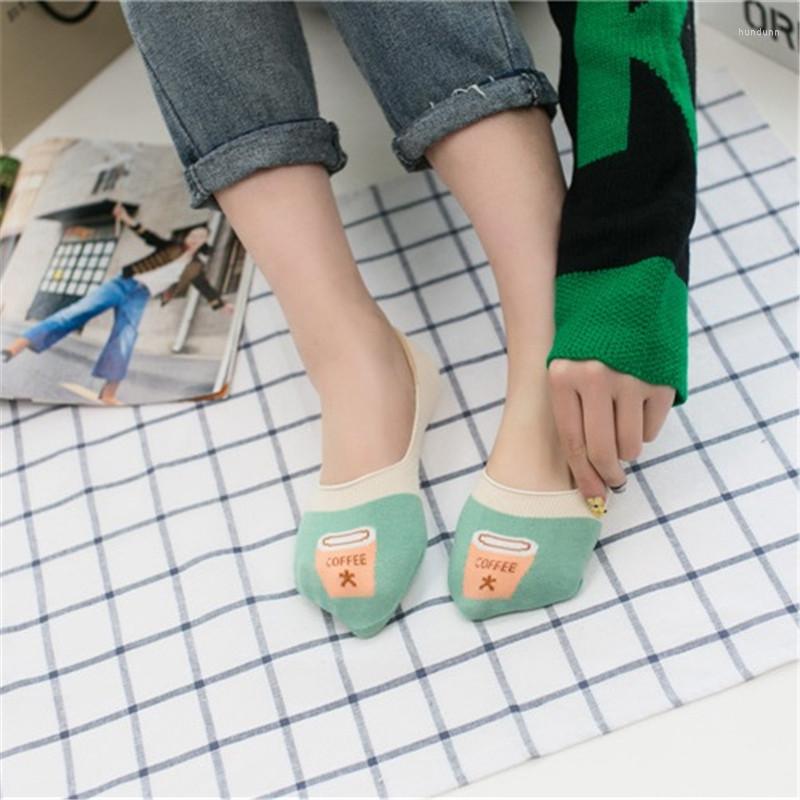 

Men's Socks Boat Funny Invisible Silicone Non-slip Summer Hamburger Egg Low Cut Slippers Cute Cartoon, 6pairs