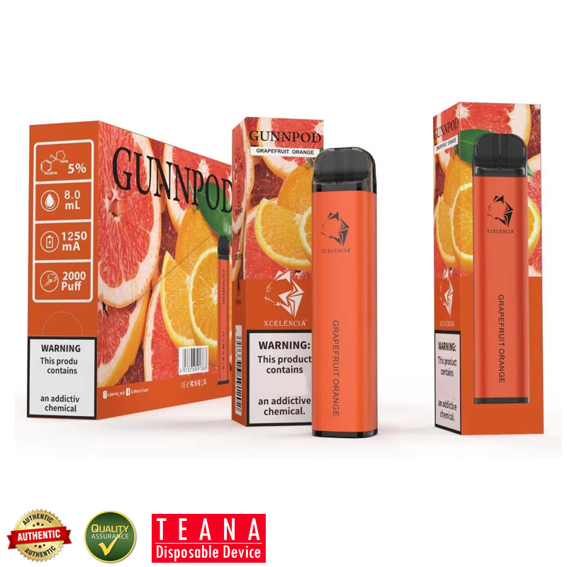 

Original Gunnpod Disposable Vape VP E Cigarette 2000 Puffs 1250mAh 8ml Pre-filled Pods Cartridges Gunnpods Vapes Bang Gun Pod Portable Pen Australian Vaporizers