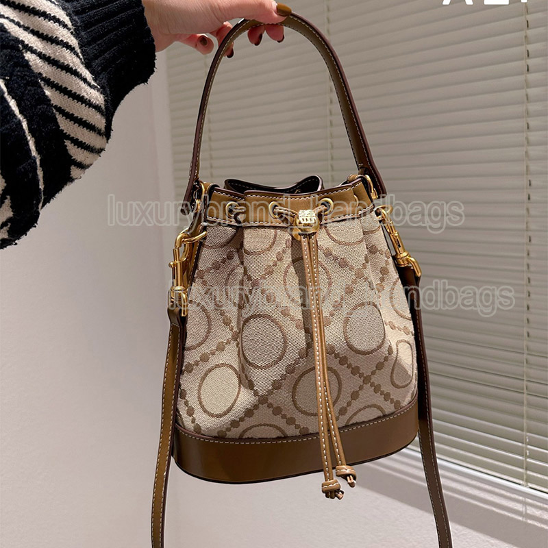 

Designer Bags Luxury Tote Bag Handbags Classic Women Shoulder Crossbody Bags Letter Printing Messenger Purse Drawstring Bucket Wallet, Color 02