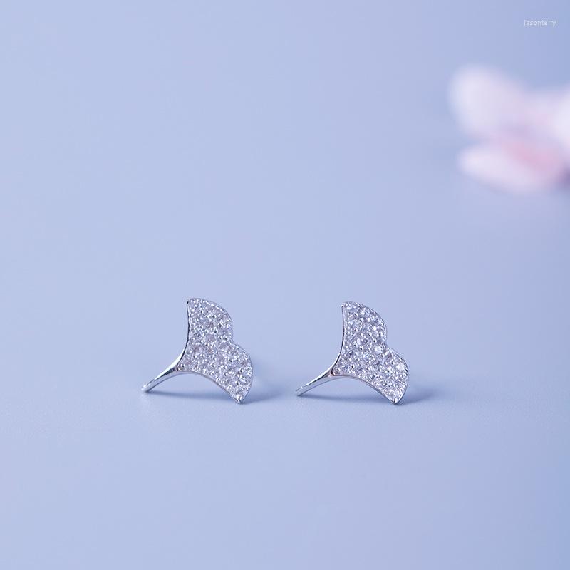 

Stud Earrings S925Silver Leaf Zircon Female Exotic Natural Personalized Customization Supported Wholesale Delivery