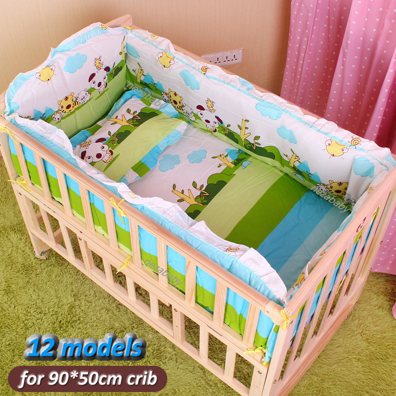 

Bed Rails 5PCS Cotton Baby Crib Bedding Set with Bumper born Sets Filler 90x50cm CP01S 221208
