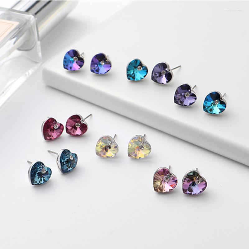 

Stud Earrings 11.11 Sale Heart Set Of For Women Engagement Party Jewellery Accessories Fashion Girls Earings Bijoux Gift