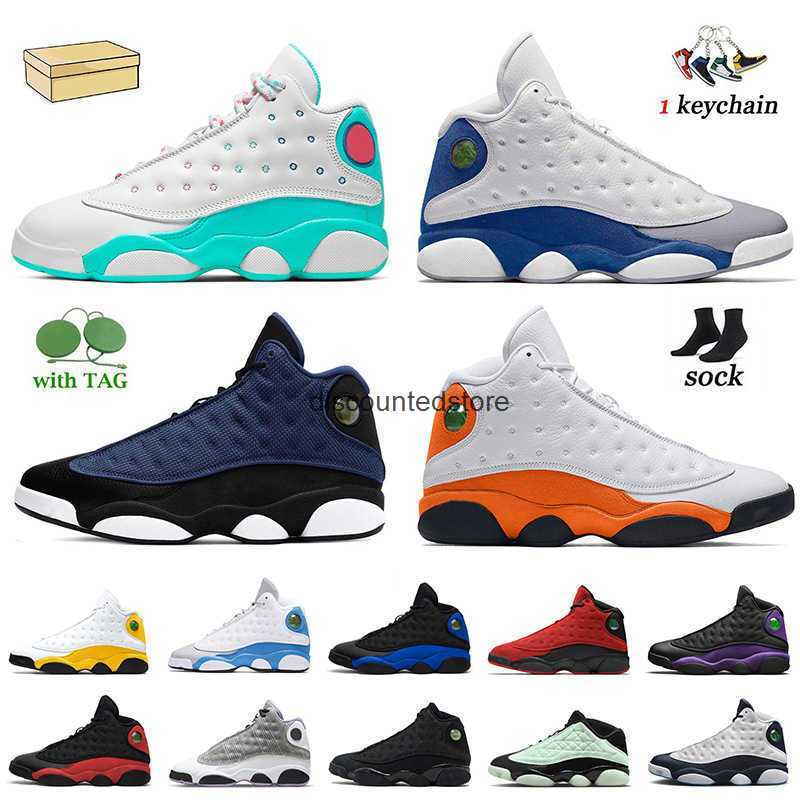 

Basketball Shoes Jogging Sneakers Trainers With Brave Blue Solar Green Pink Black Cat Chicago Obsidian Court Purple Classic 13S Flint 13, B39 40-47 starfish