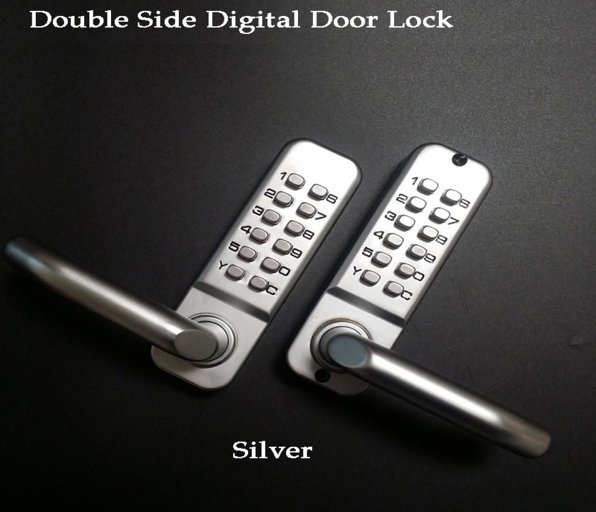 

long handle keyless mechanical digital door lock keypad PasswordKeyCode homeGardenYard Wooden Iron door lock Gate opener Y20047160484