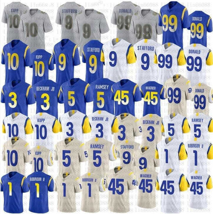 

Football Jerseys Men Women Youth Los Angeles''Rams''99 Aaron Donald 5 Jalen Ramsey 9 Matthew Stafford 10 Cooper Kupp 3 Odell Beckham Jr., Colour