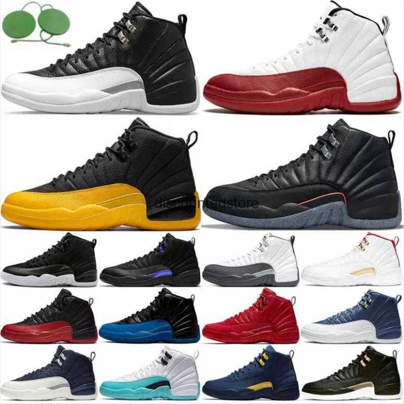 

Playoffs basketball shoes 12 12s Utility University Gold Cherry Reverse Taxi Dark Concord FIBA Flu Game Royal Indigo Michigan, Shoes (43)