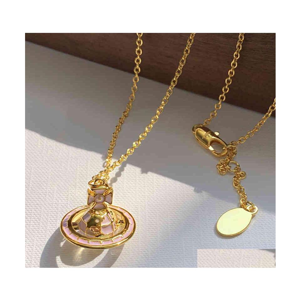 

Pendant Necklaces Vw Designer Necklace Tide Brand Vivi Retro Pendant Europe And The United States Hiphop Mens Womens Accessories Fas Dhxrc