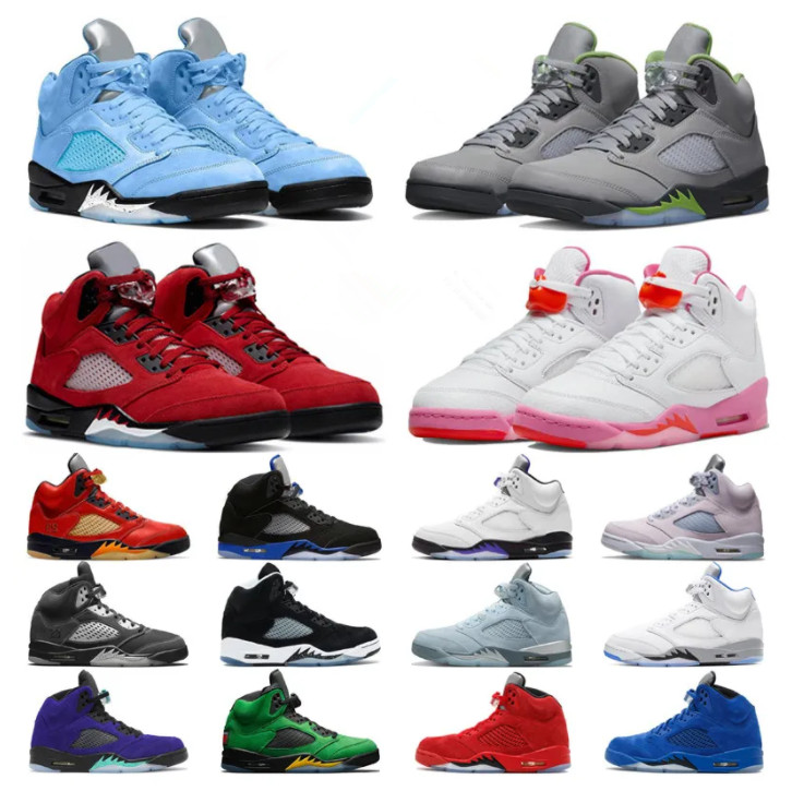 

5s basketball shoes 5 Bluebird Moonlight Racer Blue Raging Red Stealth 2.0 Alternate Grape What The Metallic White trainers sports sneakers, 009