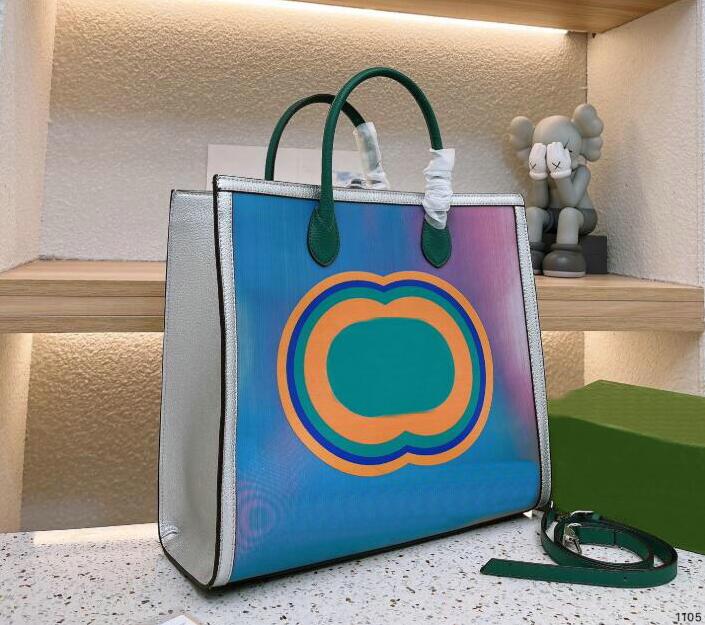 

Womens 5A Totes Handbag Designer Bags Luxury shopping bags Fashion Cross Body simple Pu Shoulder portable tote wallet, Rainbow