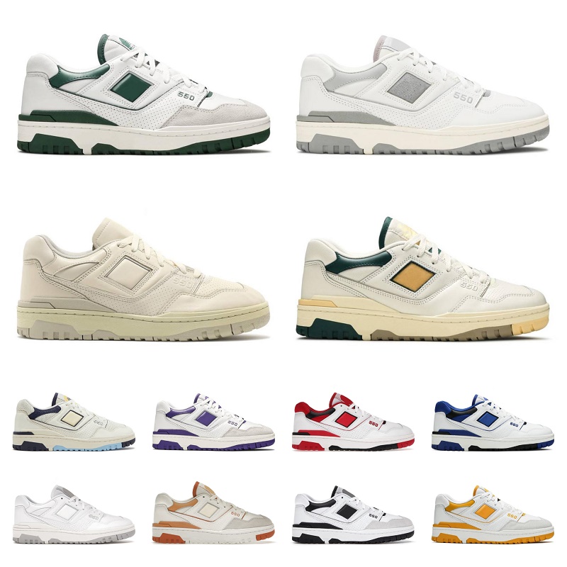 

White Green B550 Casual Shoes OG 550 Mens Women Yellow Rich Paul Grey Red Sea Salt Black Syracuse Burgundy Au Lait University Navy Blue UNC Designer Trainers Sneakers, Bubble package bag