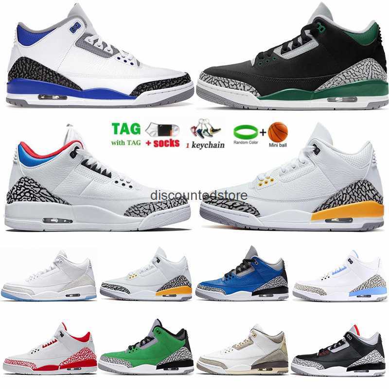 

3s Basketball Shoes 3 Mens Sports Sneakers With Size 47 us 13 Medium Grey Pine Green Racer Blue Fire Red Mocha Varsity Royal Chicago Man