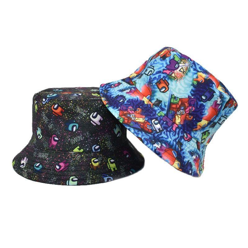 

Berets Cotton Cartoons Print Bucket Hat Fisherman Outdoor Travel Sun Cap Hats For Men And Women 389, Style 2