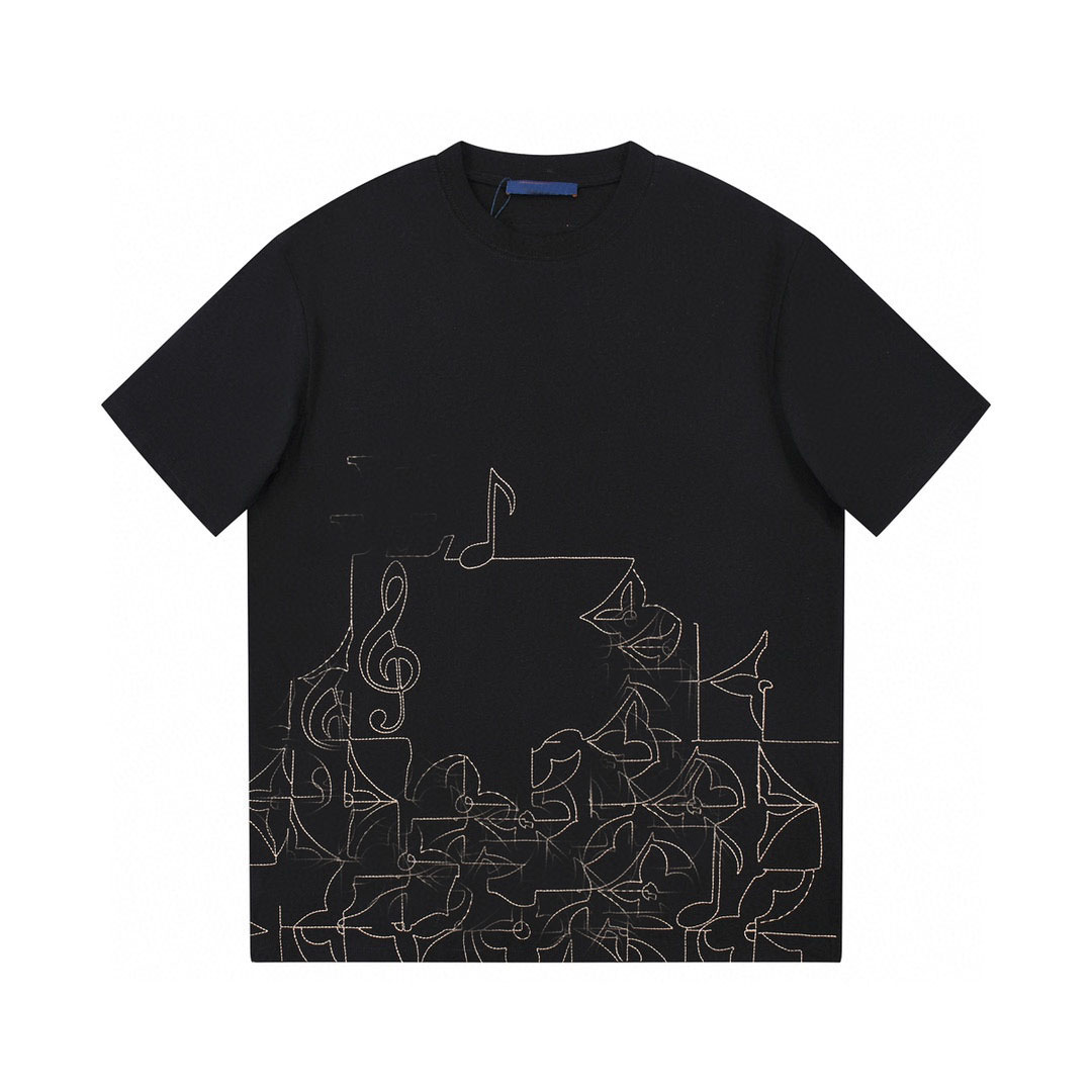 2022SS Spring and d'été Nouveau chemise de haute qualité Sweatshirts de coton Impression de pantalon court Pantalon rond Panneau de cou rond T-sh