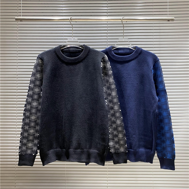 

2022 Designers Sweaters Mens Womens Webbing jacquard letters luxurys Paris Fashion Tee Tees Street long Sleeve, Gray