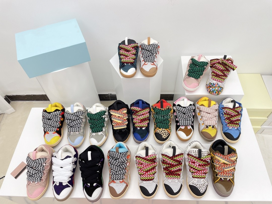 

Designer Lanvins Casual Shoes Leather Curb Nesh Woven Lace up Shoe Extraordinary Sneaker Embossed Sneakers Mens Womens In Nappa Calfskin Rubber Platform Lanvin, 20