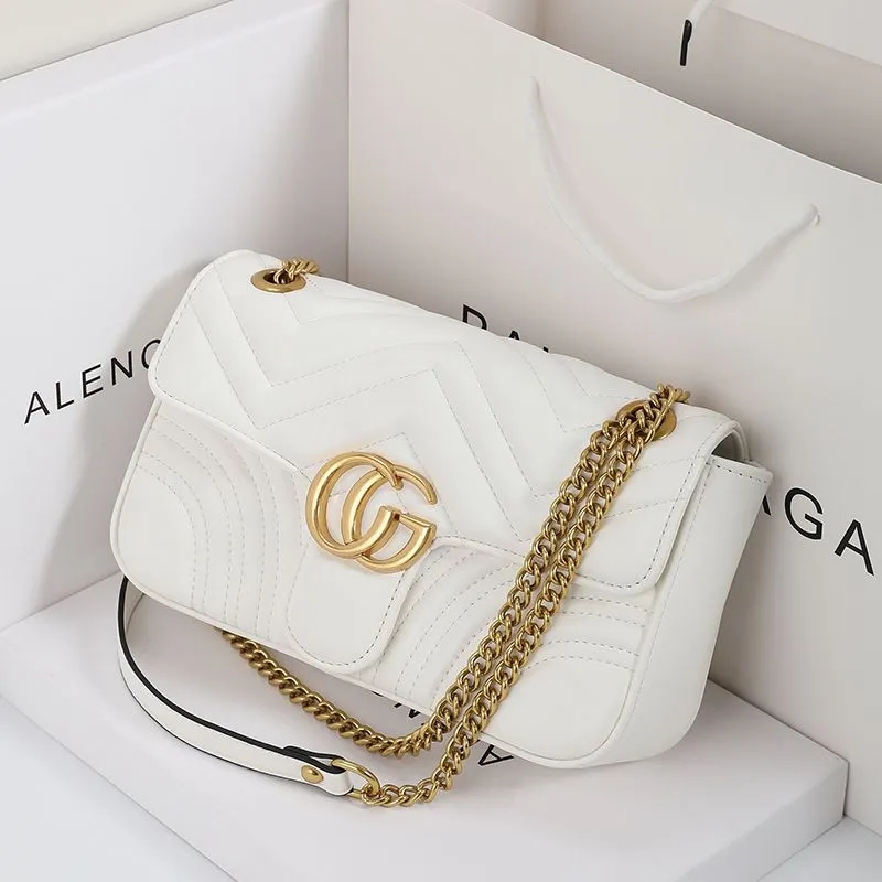 

Fashion Marmont GG bag Love heart V Wave Pattern Satchel Shoulder Bag Chain Handbags Crossbody Purse Lady Leather Classic Style Tote Bags