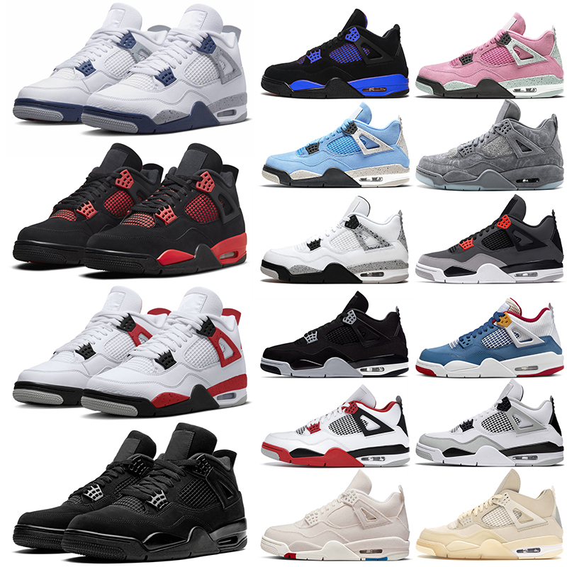 

Jumpman 4 Mens Basketball Shoes 4s Red Thunder Military Black Cat Cool Grey Pure Money University Blue Shimmer Men Womens Trainers Sports Sneakers