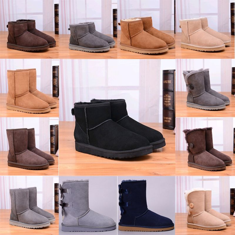 

Woman Australia Snow Boots Fur Ankle Boot Delicate Short Booties New Deason Booty Style Luxury Outddor Chestnut 2 Bow Grils Uggitys, 16