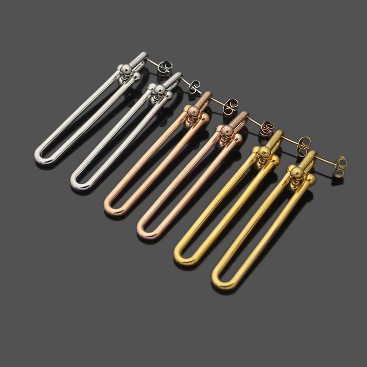 

Mixed Simple U Pendant Necklace Luxury Brand Designer U Earrings Geometric Pendants Women Studs Wedding Party Jewelry