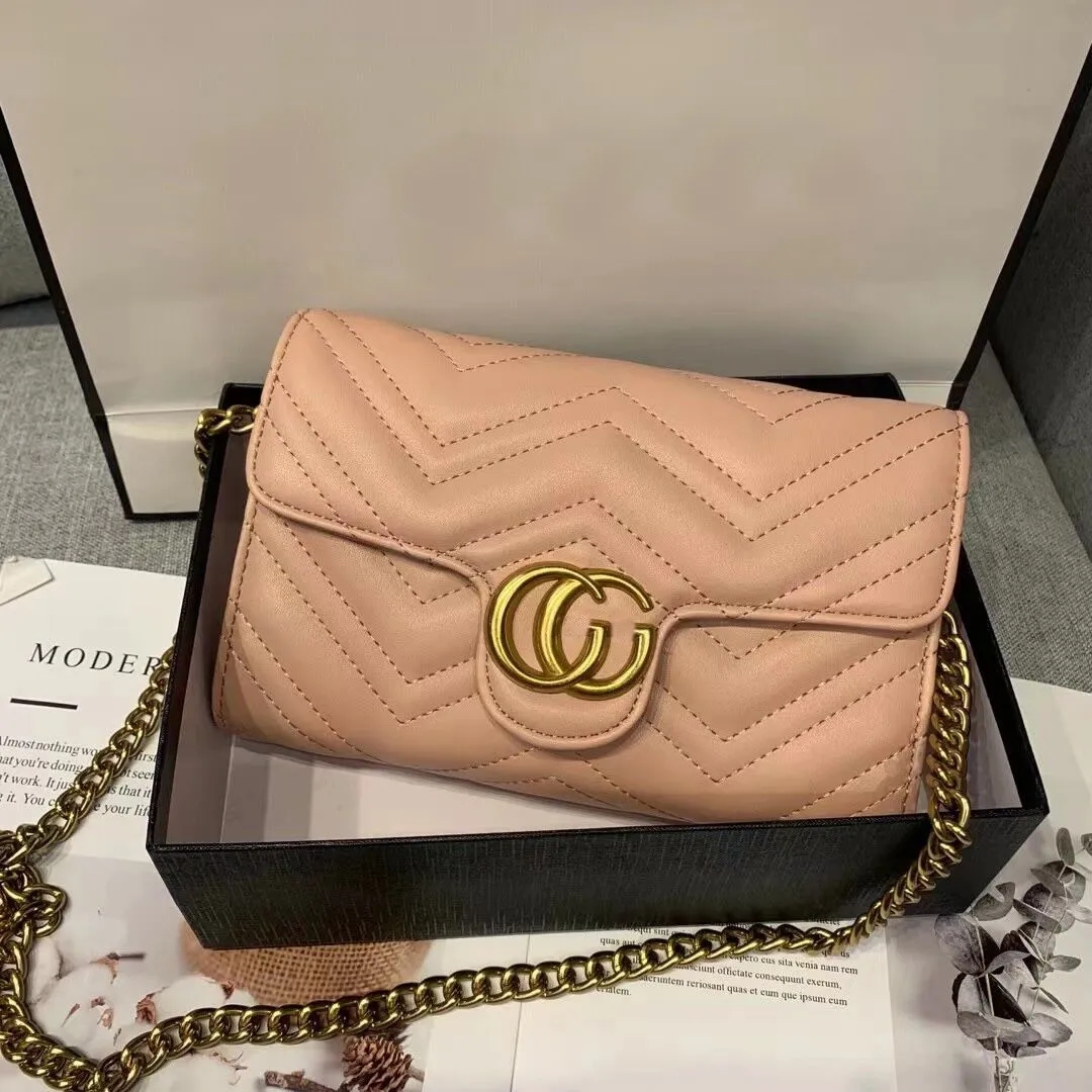 

Top quality Women Chain Shoulder Crossbody Bags Lady Purse Messenger GG Bag Designer Handbags Wallets backpack female purse 7713-1