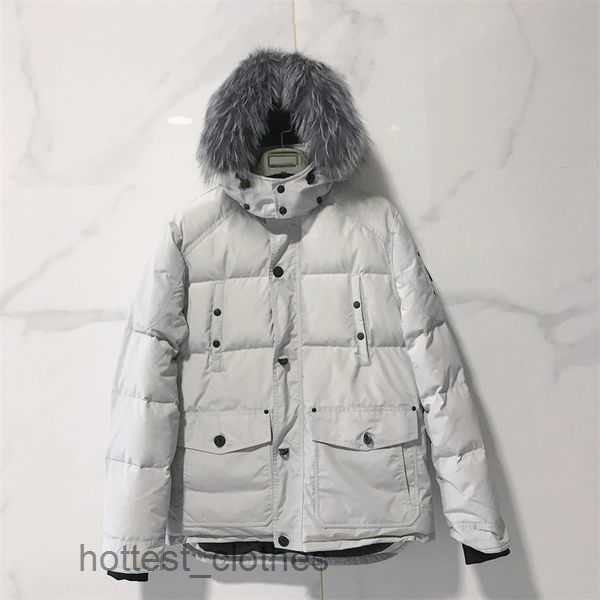 

Palm Moose Men's Down Jacket Canada Winter Fox Fur-trim Hooded Knuck Bomber Coats 6 moose UORO, Mk02-beige w/white fur